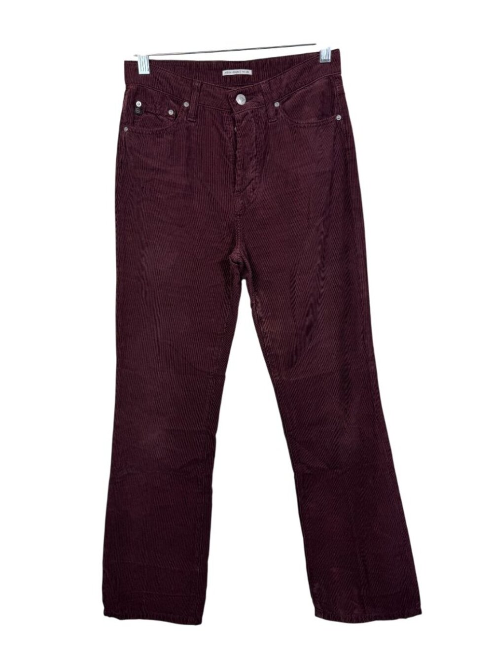 Alexa Chung For AG Burgundy Corduroy Bootcut Pants Womens Size 26 Classic Fit